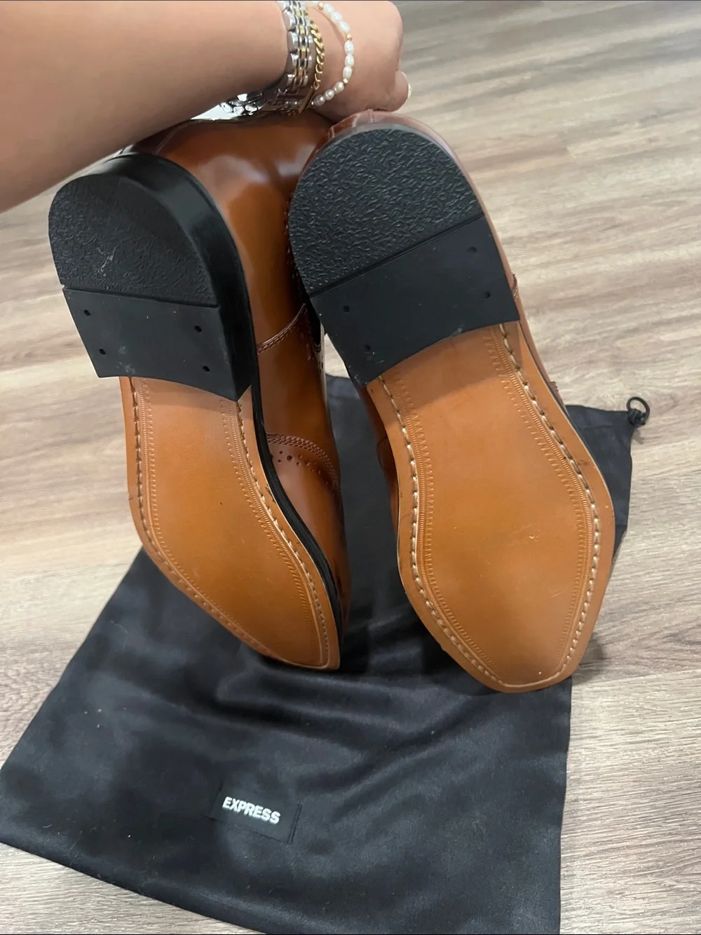 Express Men’s Brown Leather Chukka Chelsea Boots